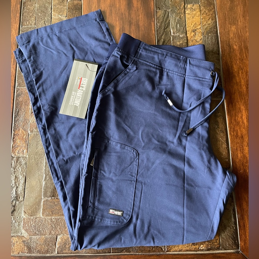NWT Grey's Anatomy Women's Cargo Pants in Blue